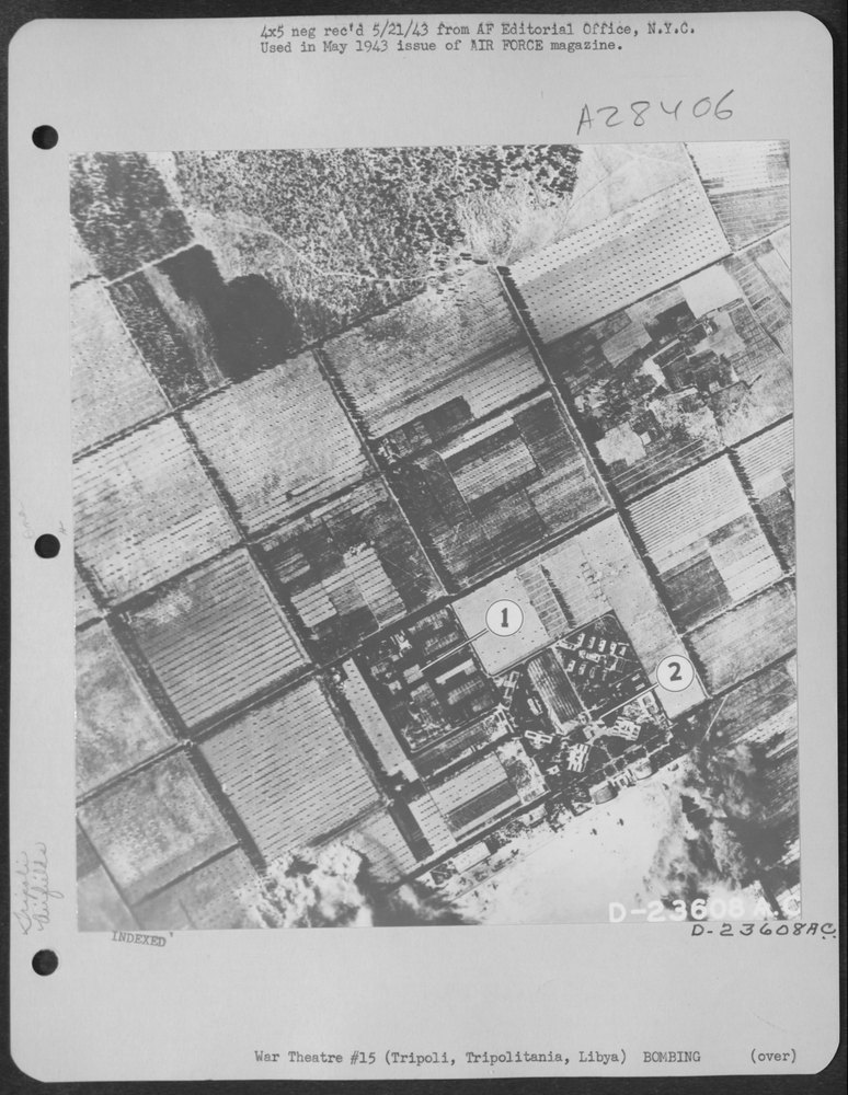 Nazi airdrome at Tripoli destroyed