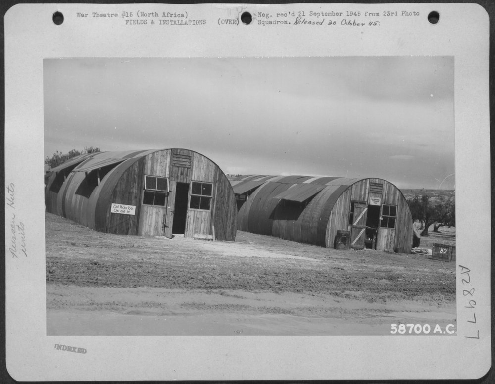 Nissen Huts at 23rd Photo Squadron base