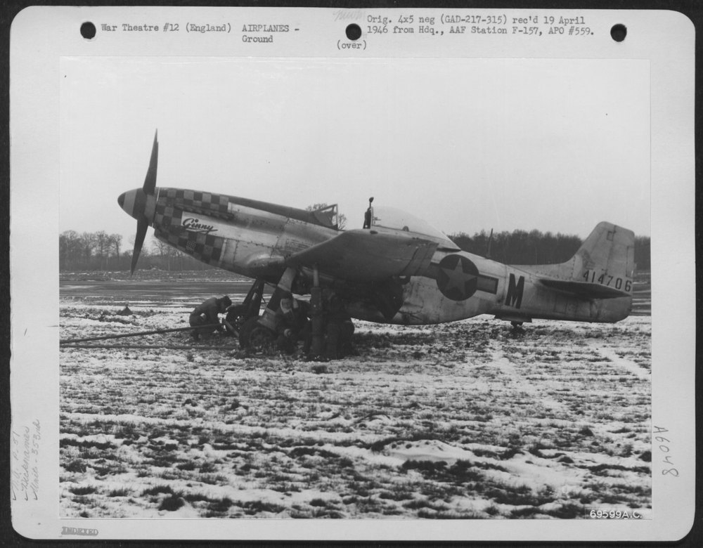 North American P-51 'Ginny' of the 353rd Fighter Group Ran Off