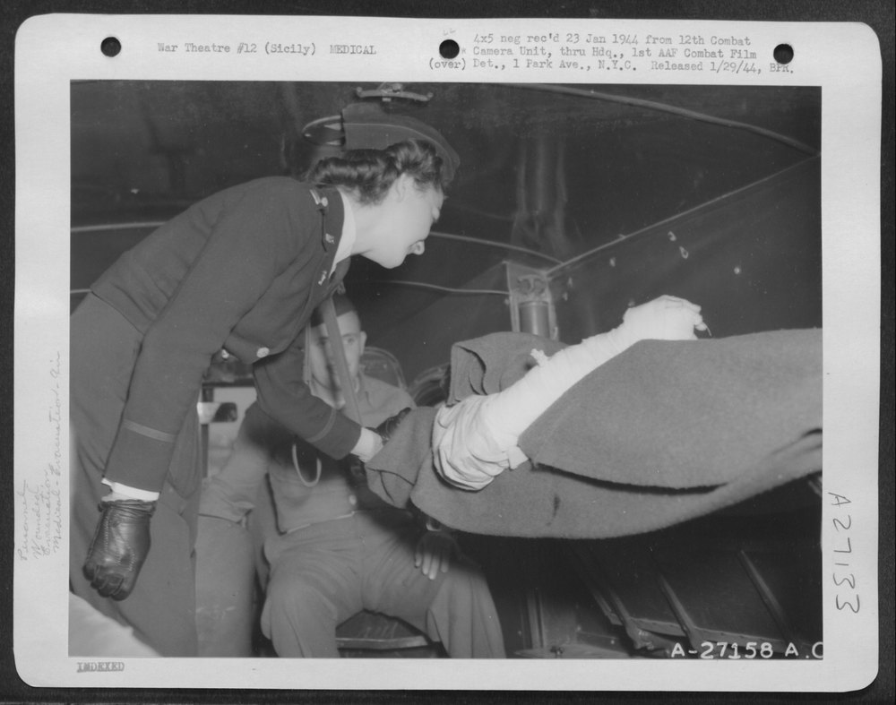 Nurse checks patient in Sicily