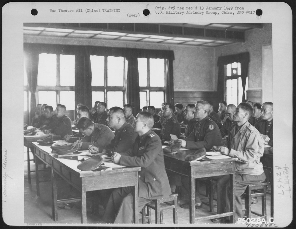 Officers Class At Chinese Air Force Headquarters