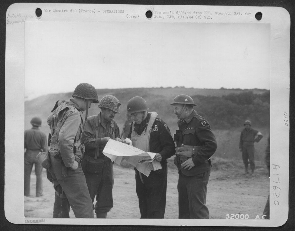 Officers on beach-head