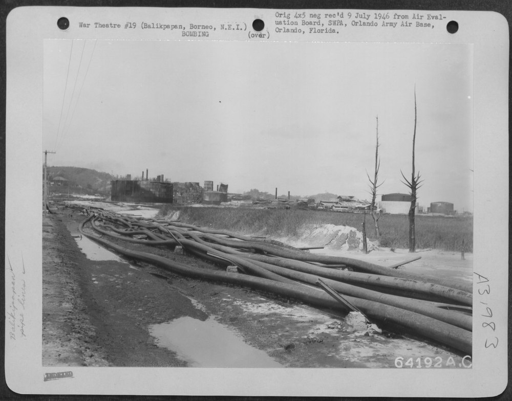 Oil pipe lines in Balikpapan Refinery Area