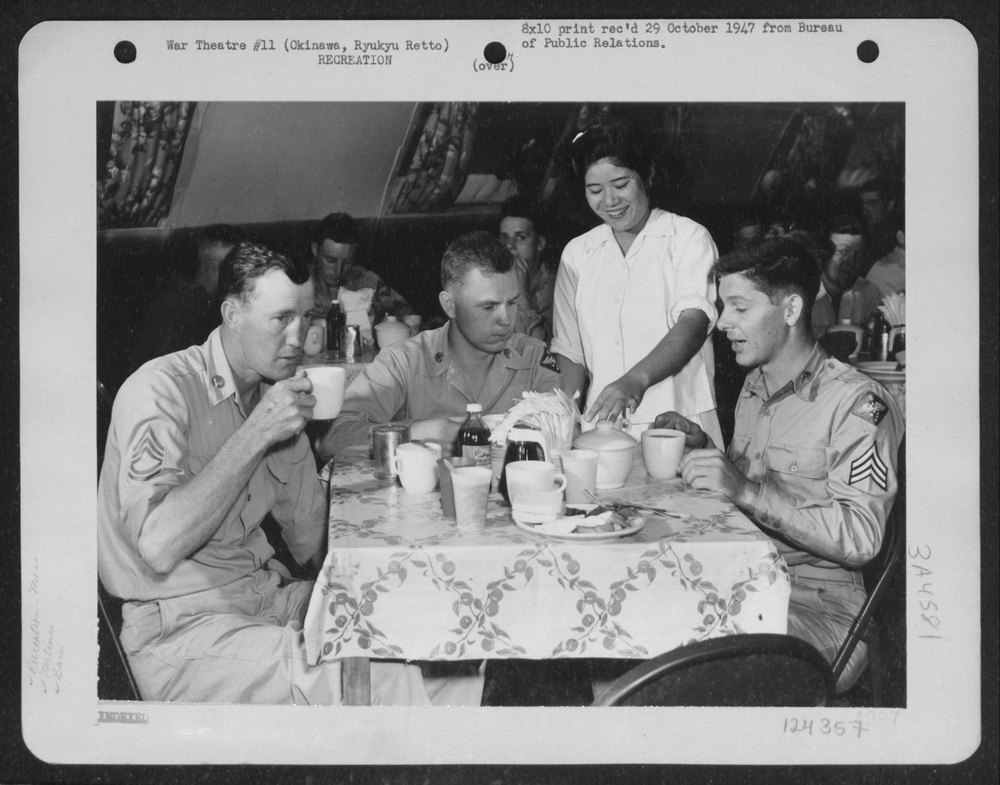Okinawan girls in Air Force snack bars