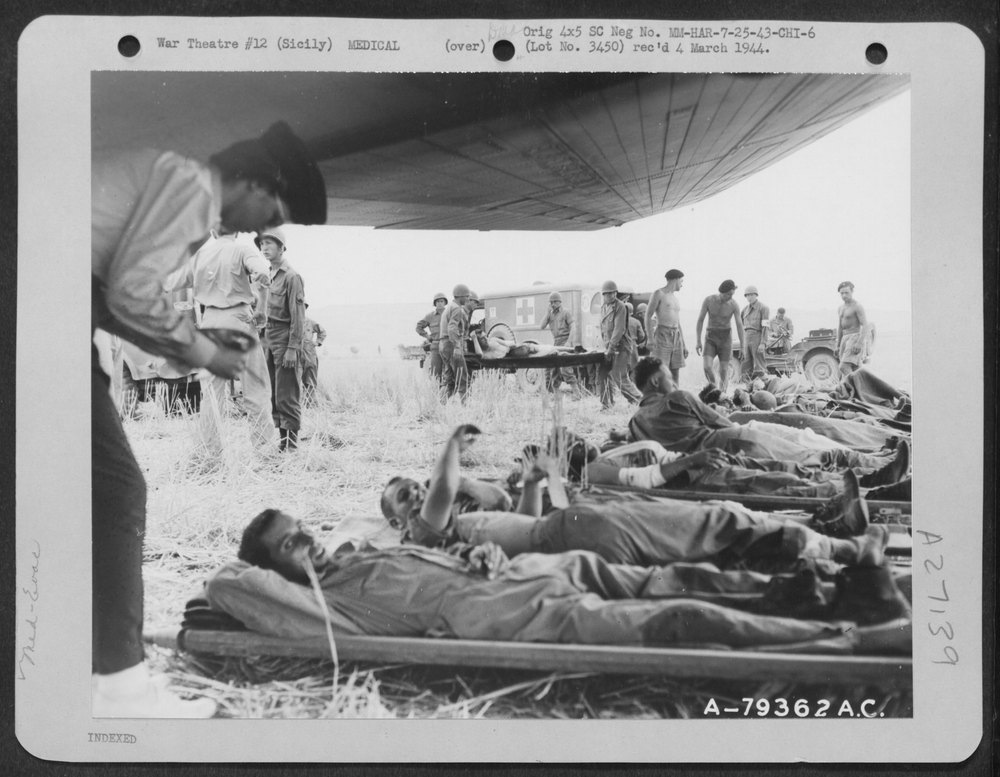 American and Italian Wounded at Agrigento
