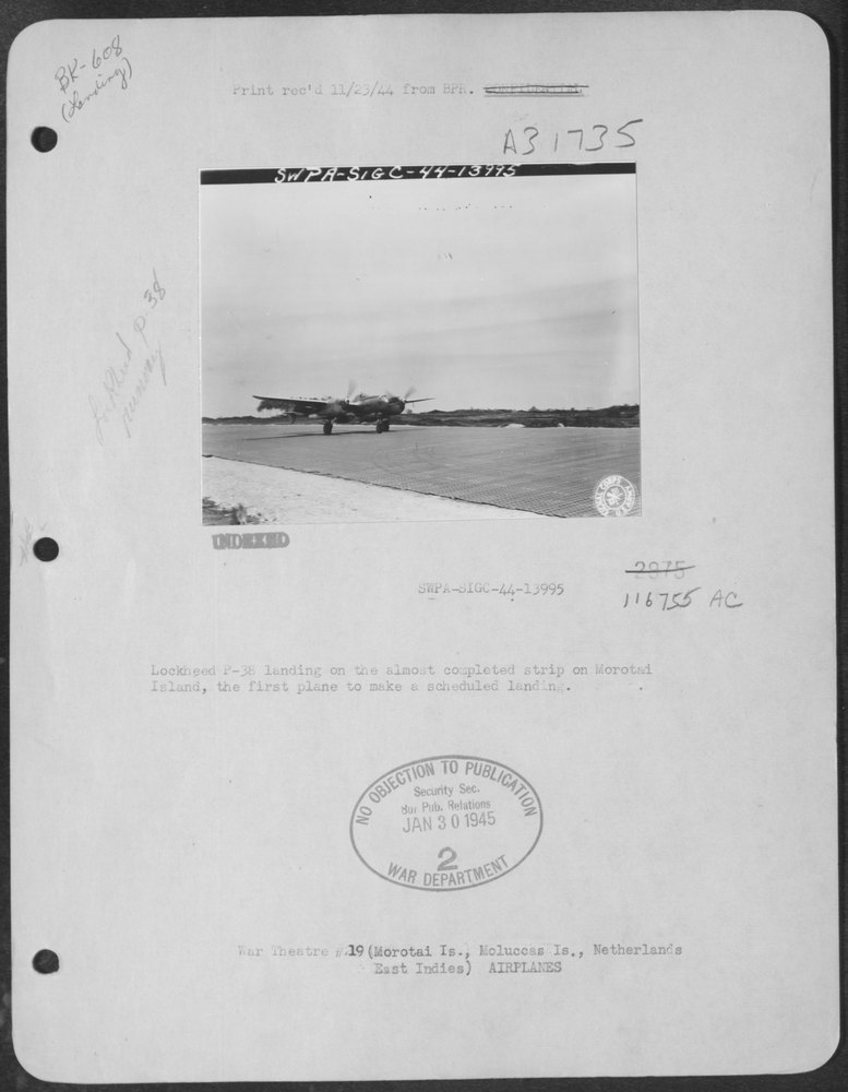 P-38 Landing On Morotai Island