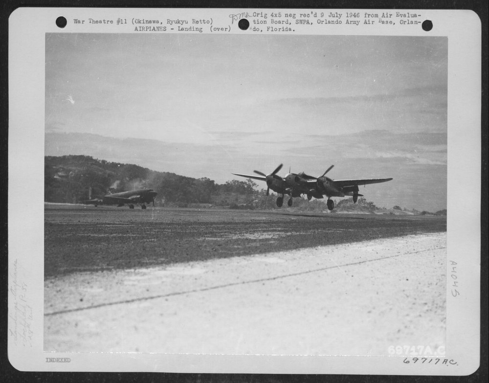 P-38 Landing On Yonton Airstrip