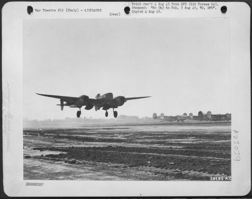 P-38 Lightning Takes Off