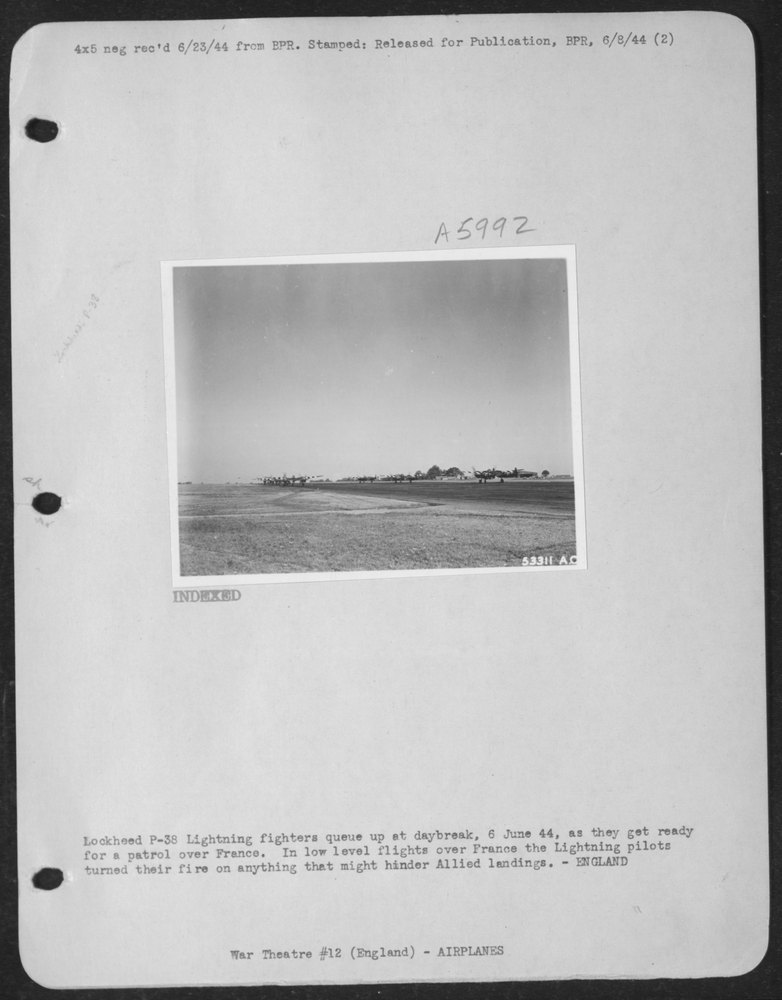 P-38 Lightnings over France