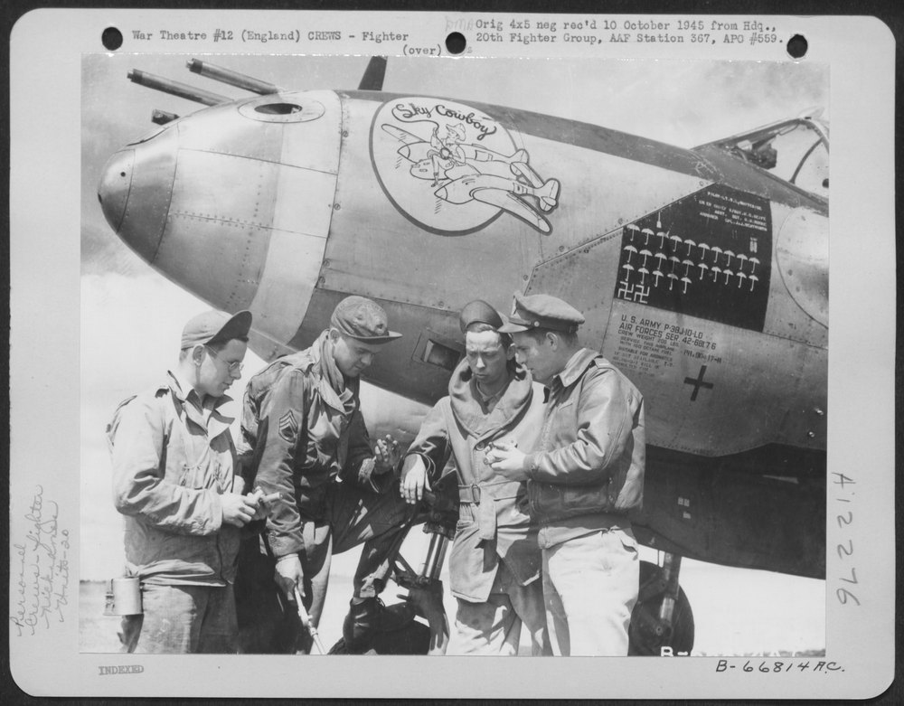 P-38 Sky Cowboy at England airbase