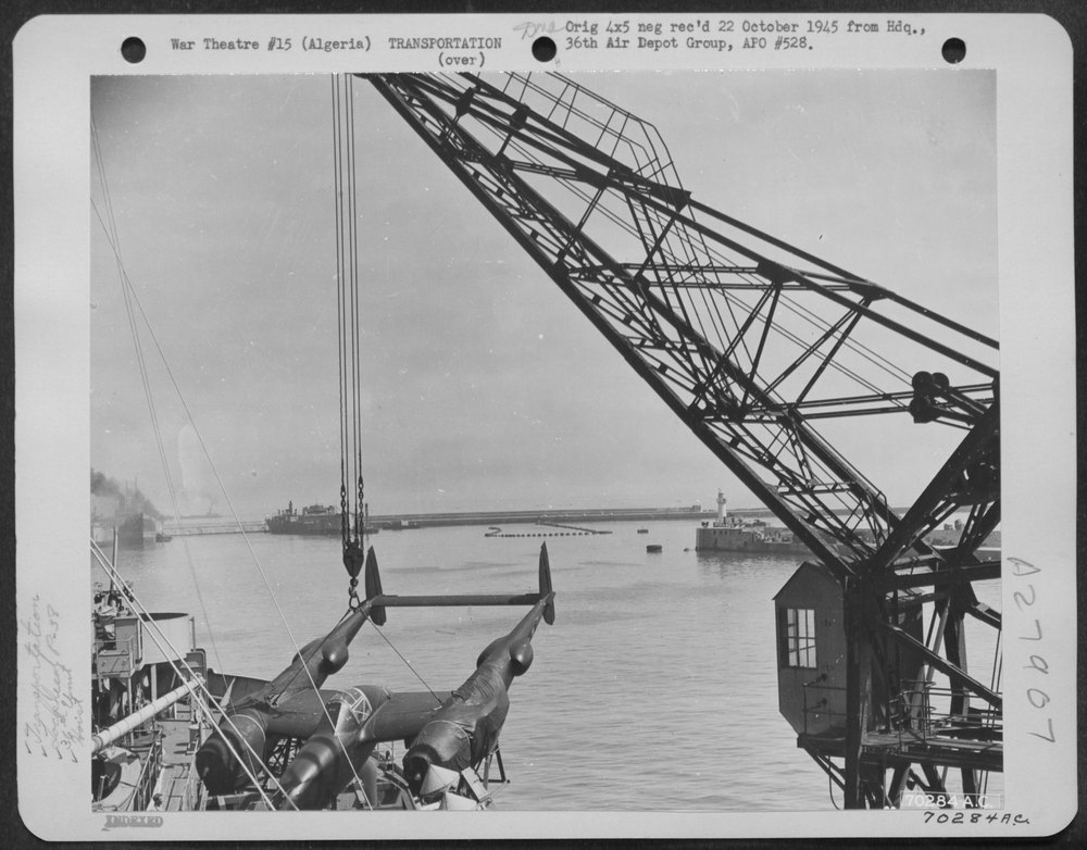 P-38 transfer at Algerian port