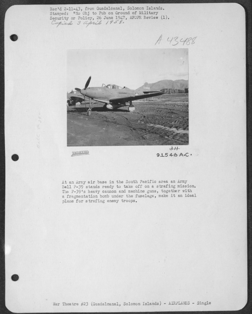 P-39 at South Pacific Army Air Base