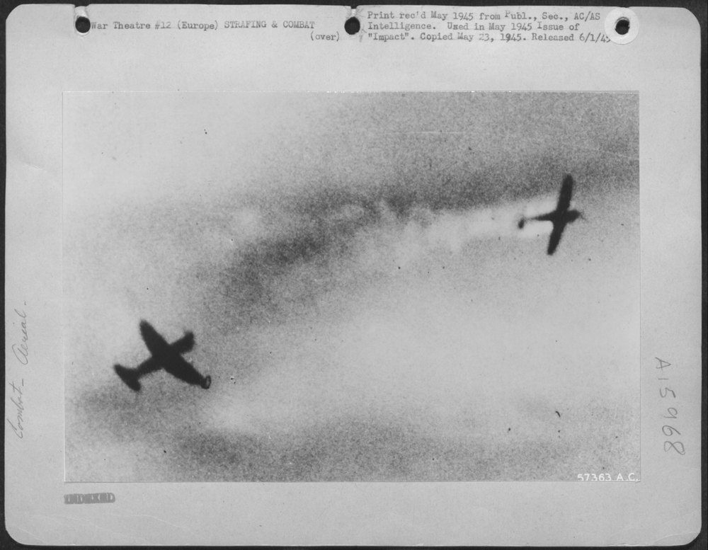 P-47 Chasing Me-109 In Europe