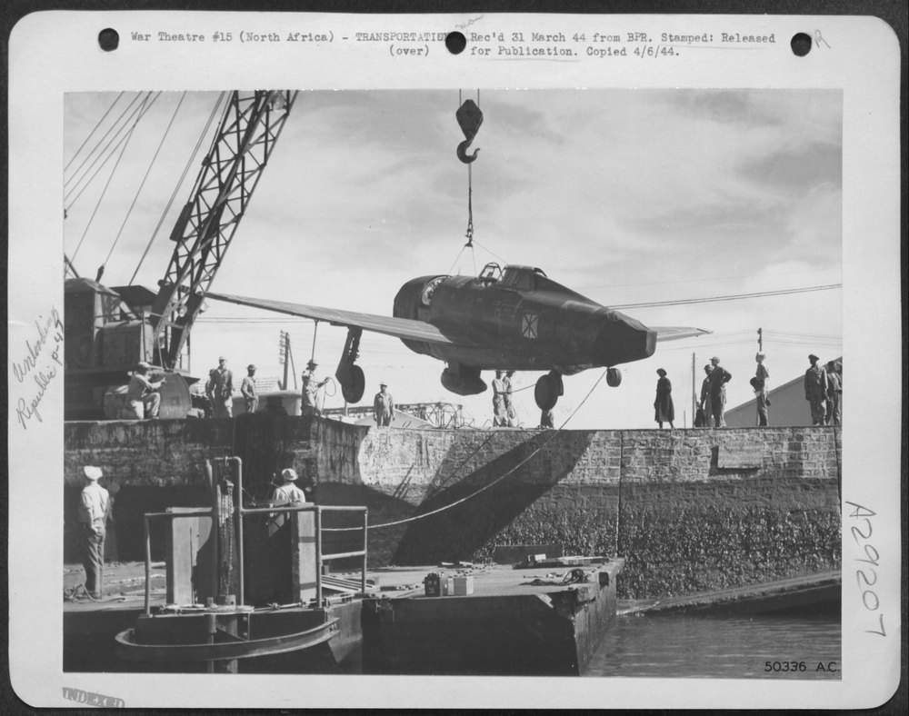 P-47 on dock