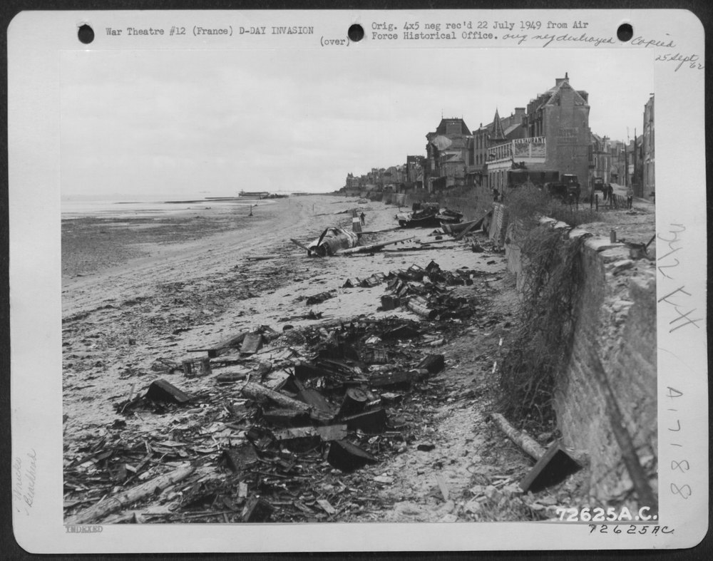 P-47 on Normandy beach
