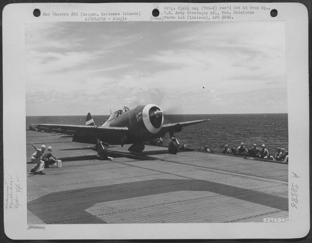 P-47 On Uss Manilla Bay