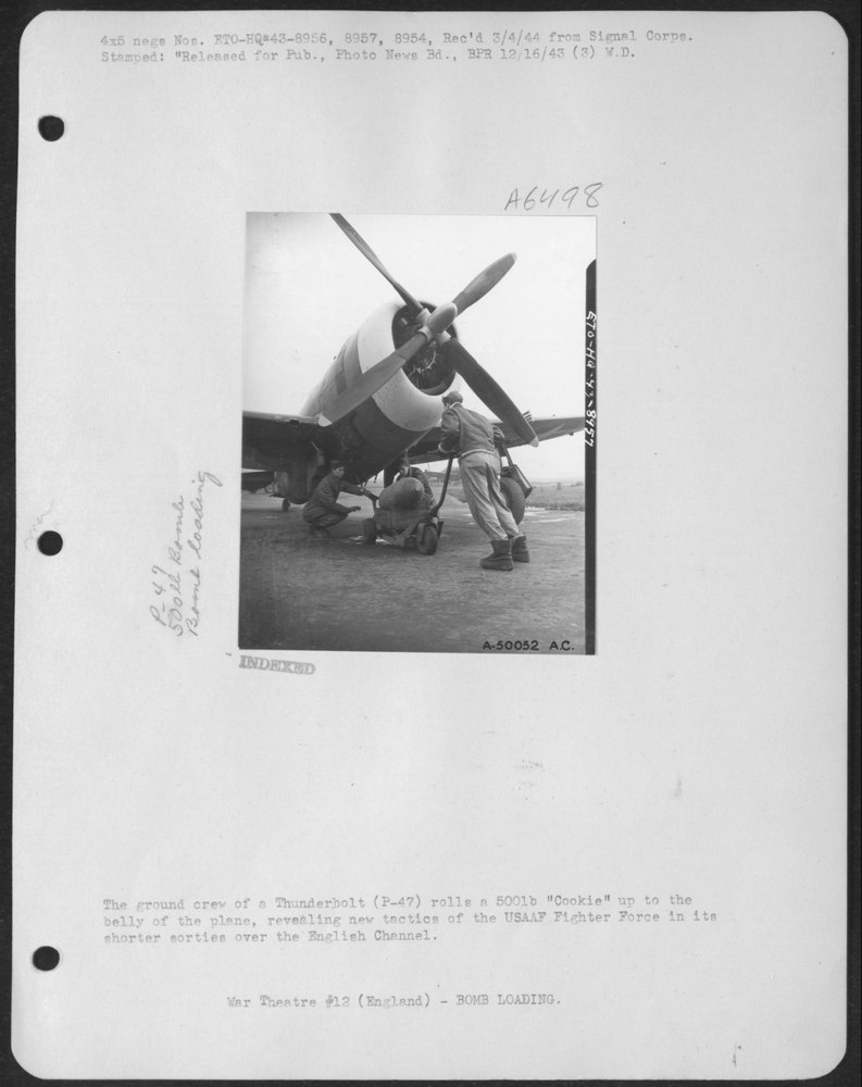 P-47 over English Channel