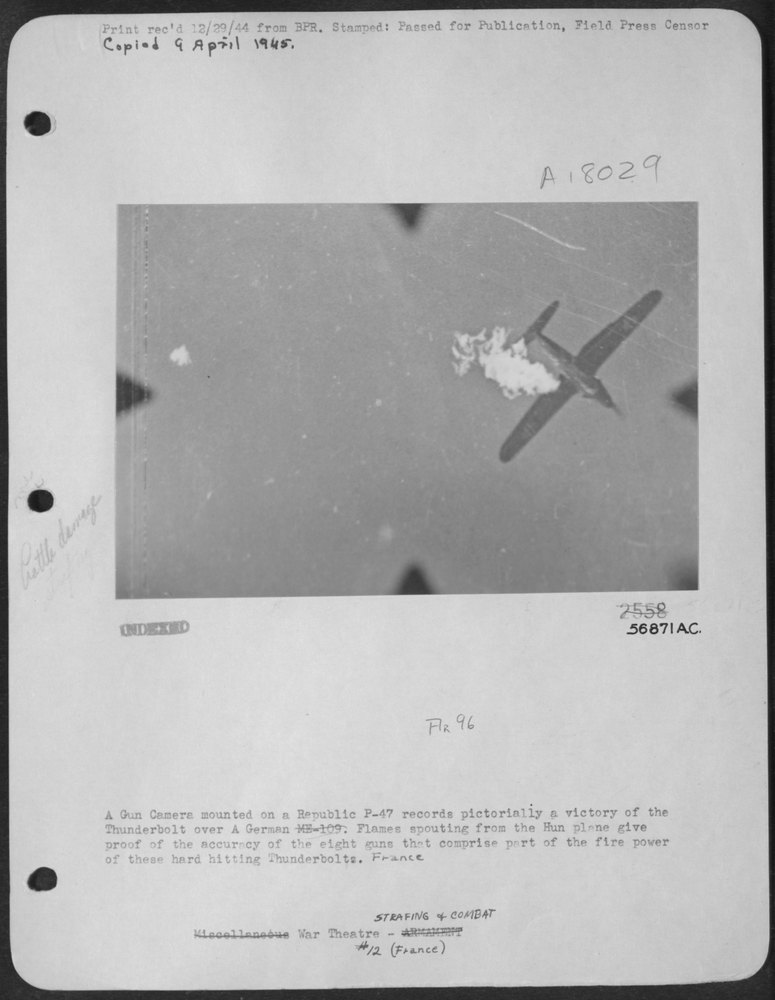 P-47 over German ME-109