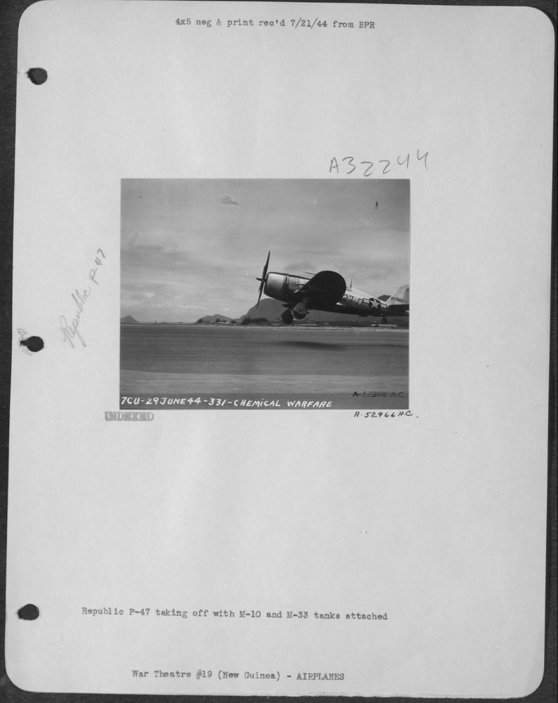 P-47 taking off with tanks