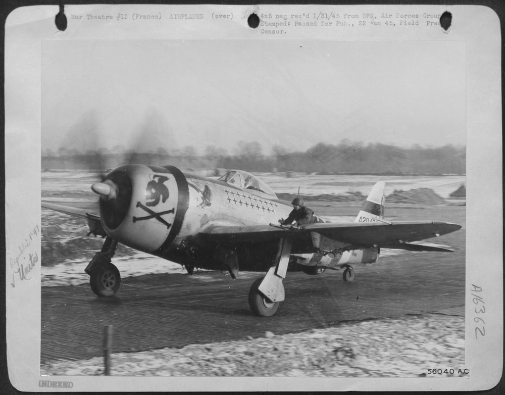 P-47 Thunderbolt at Ninth Air force field