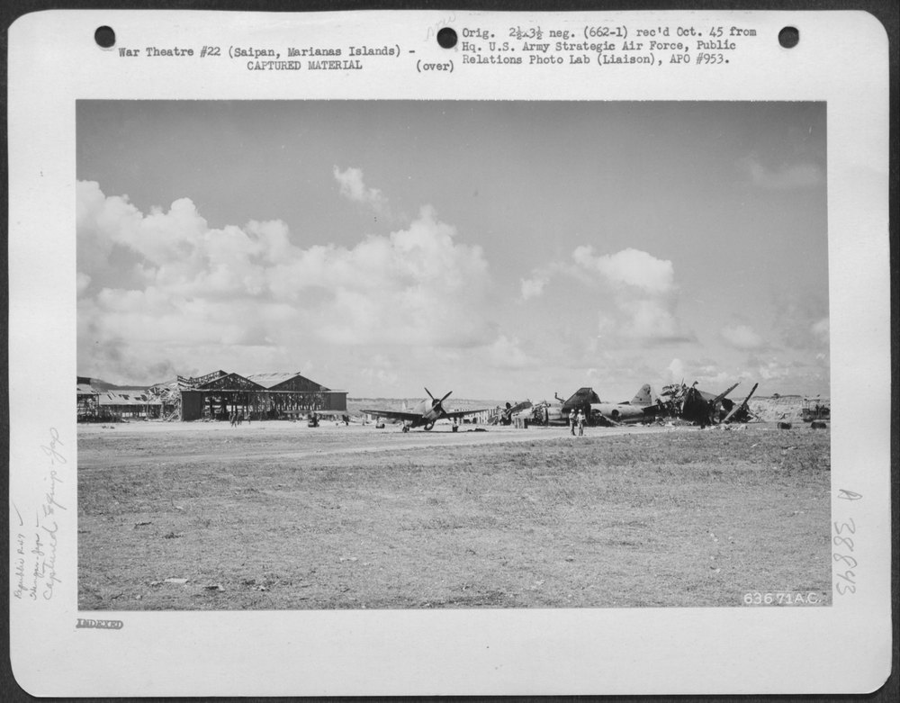 P-47 Thunderbolt at Saipan airfield