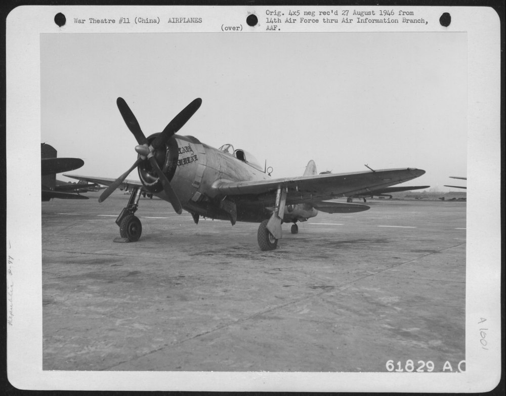 P-47 Thunderbolt at US airfield in China