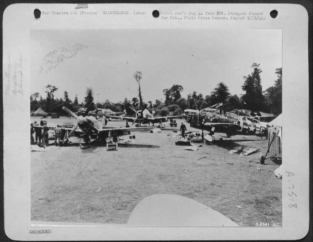 P-47 Thunderbolts in France