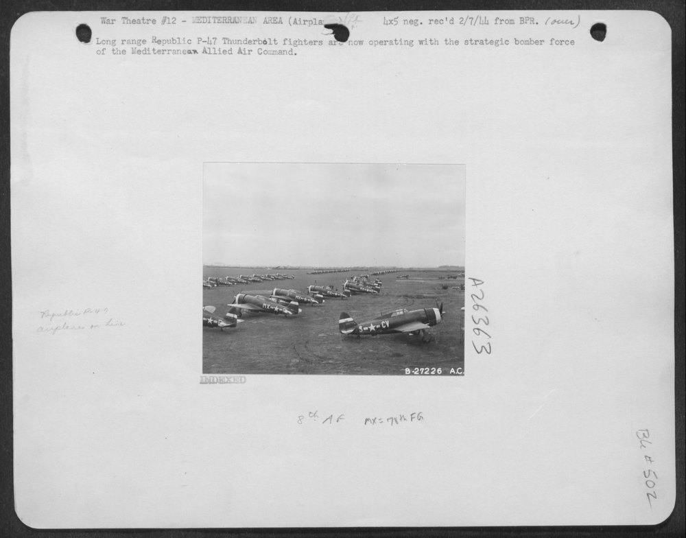 P-47 Thunderbolts with Mediterranean Allied Air
