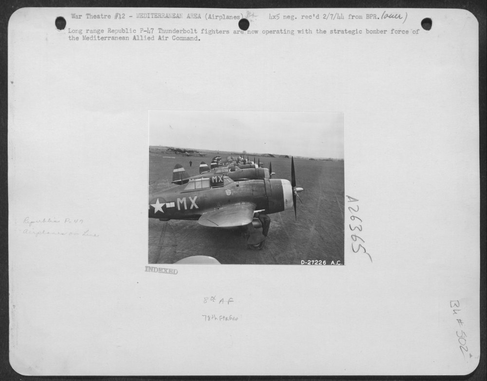 P-47 Thunderbolts with Mediterranean Allied Air