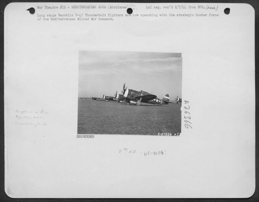 P-47 Thunderbolts with Mediterranean Allied Air