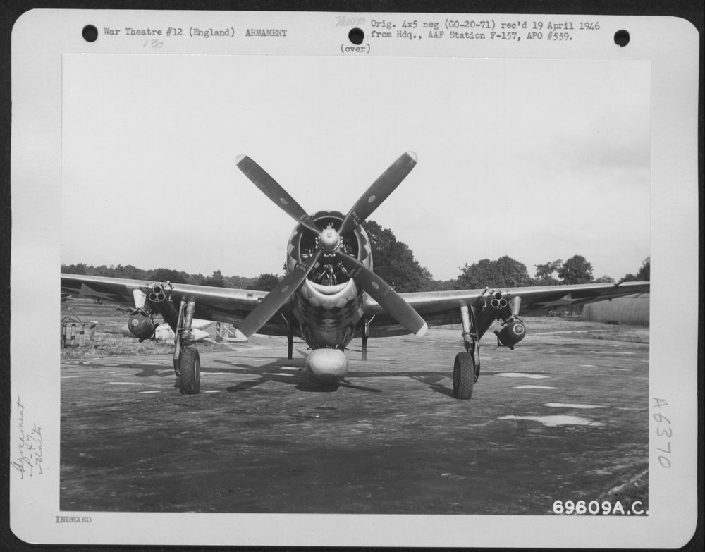 P-47 with rockets in England