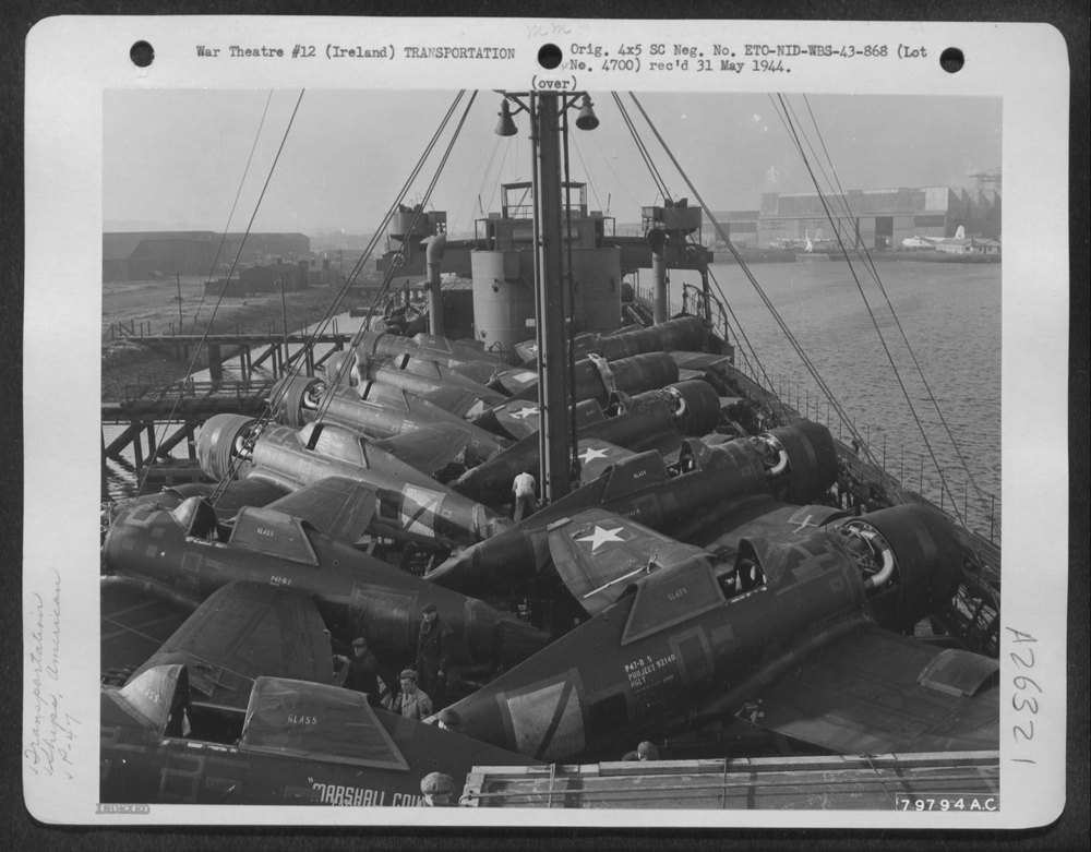 P-47s arrive in Northern Ireland