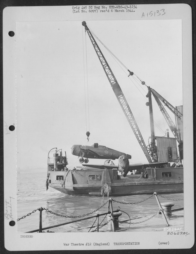 P-47s Loaded At Liverpool