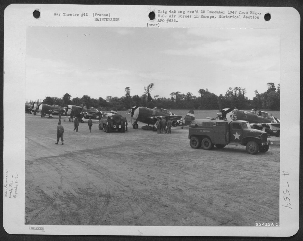P-47s Refueled In France