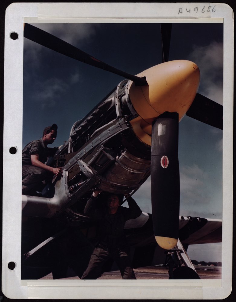P-51 at 8th Air Force base