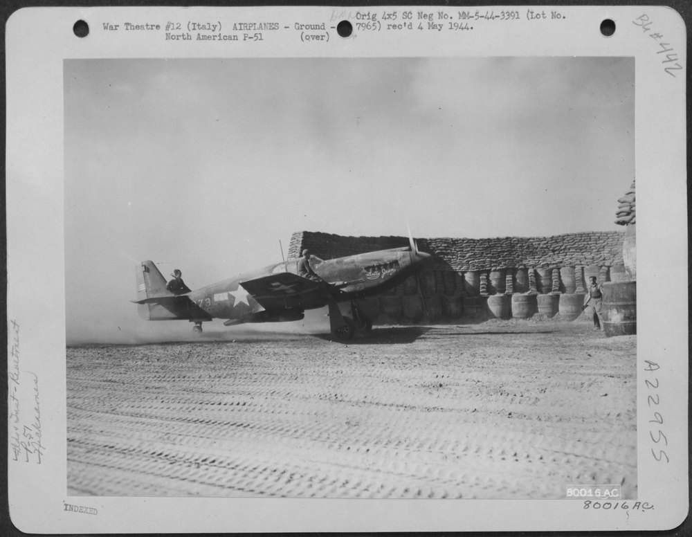 P-51 Betty Jean on Anzio Beachhead
