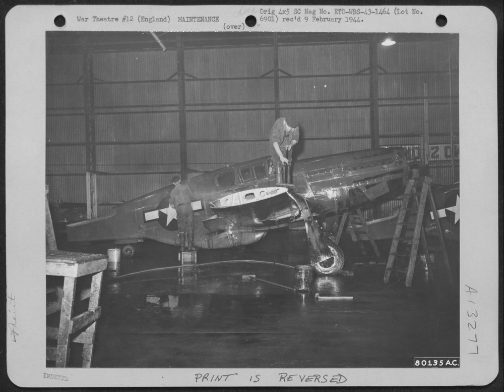 P-51 degreased at Liverpool