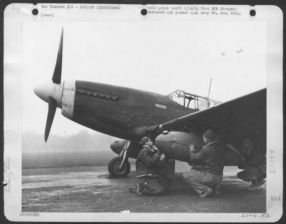 P-51 Mustang with auxiliary tank
