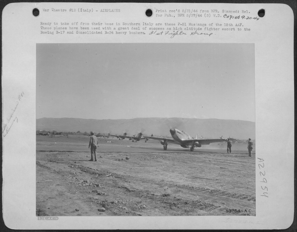 P-51 Mustangs in Southern Italy