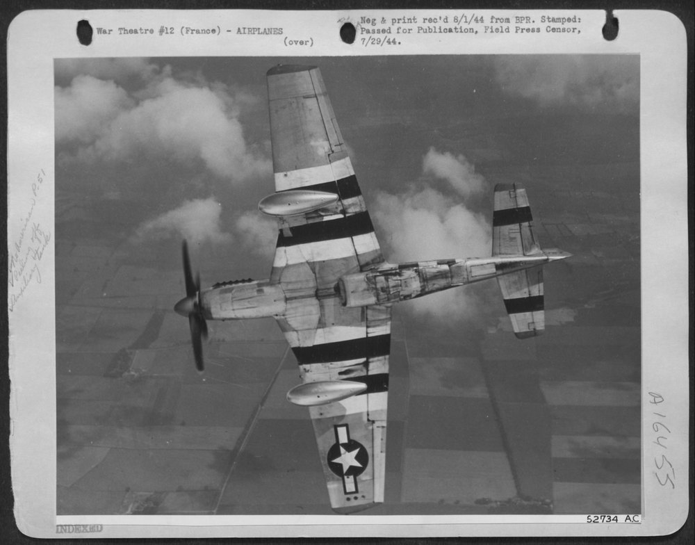 P-51 peeling off during escort mission