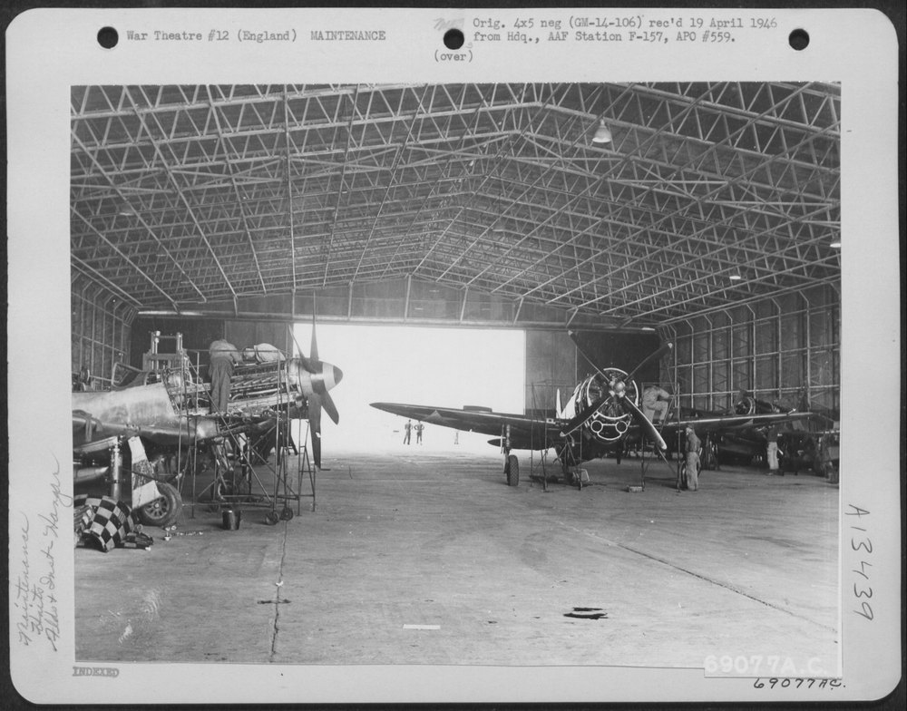 P-51s and P-47s in England