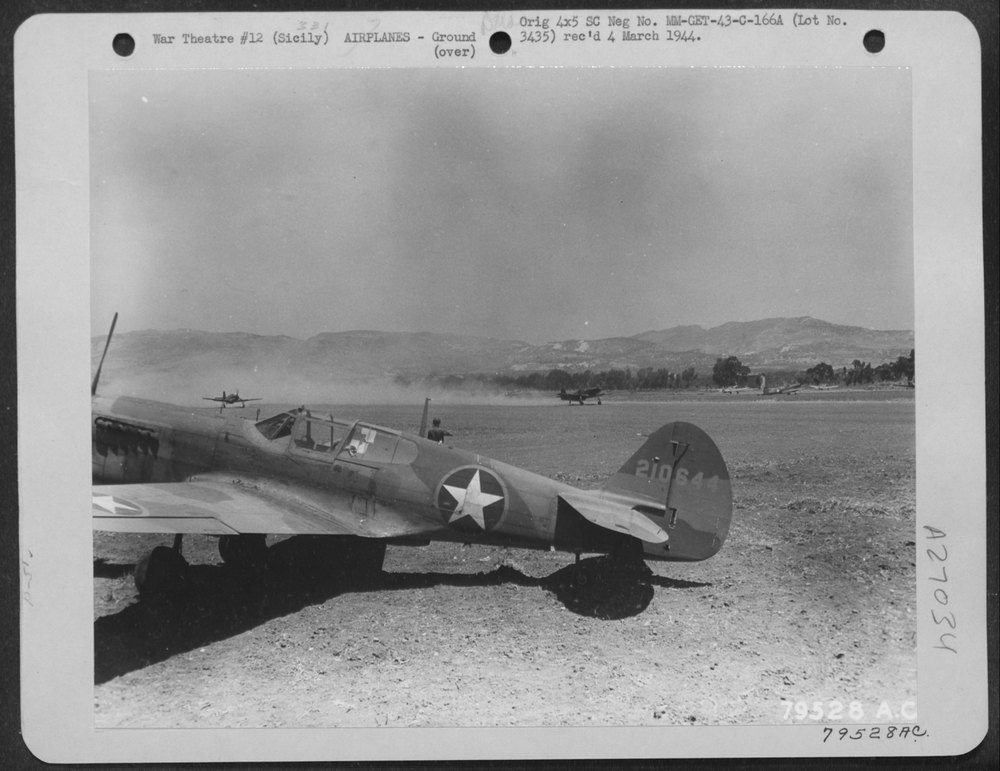 P-51s at Licata airfield