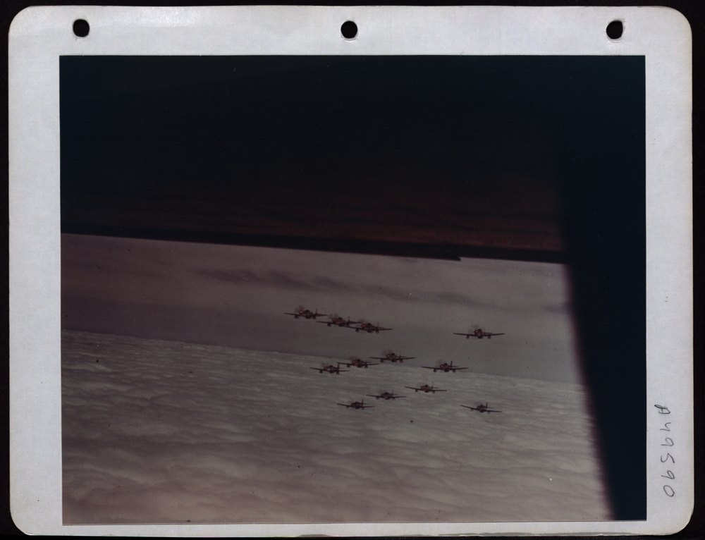 P-51s Forming Up England
