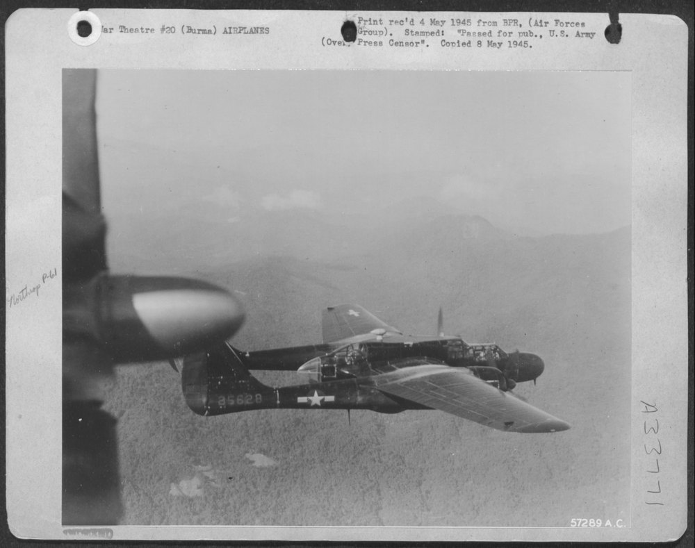 P-61 Night Fighter Over North Burma