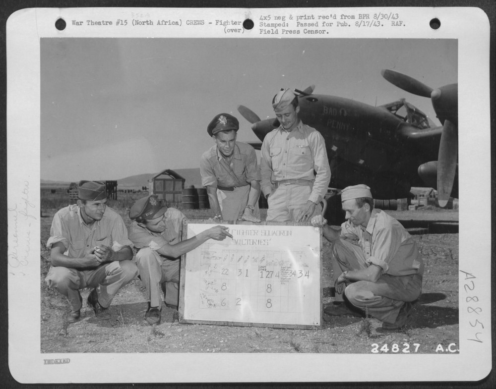 P38 Pilots over Sicily