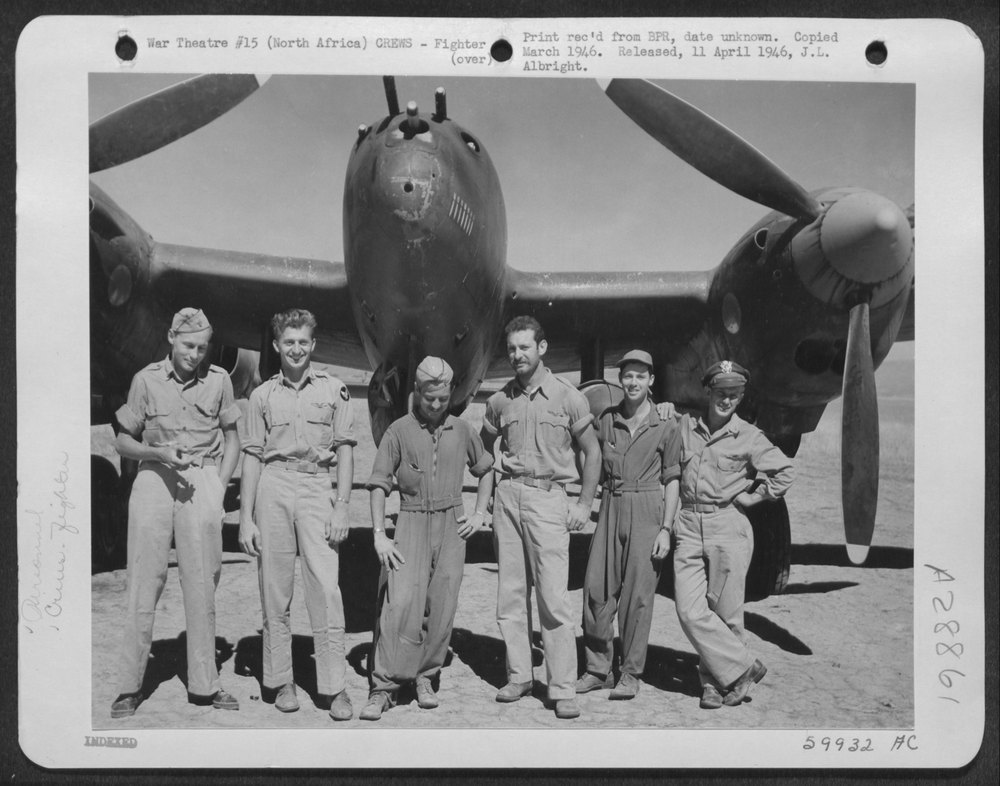 P38 Pilots over Sicily
