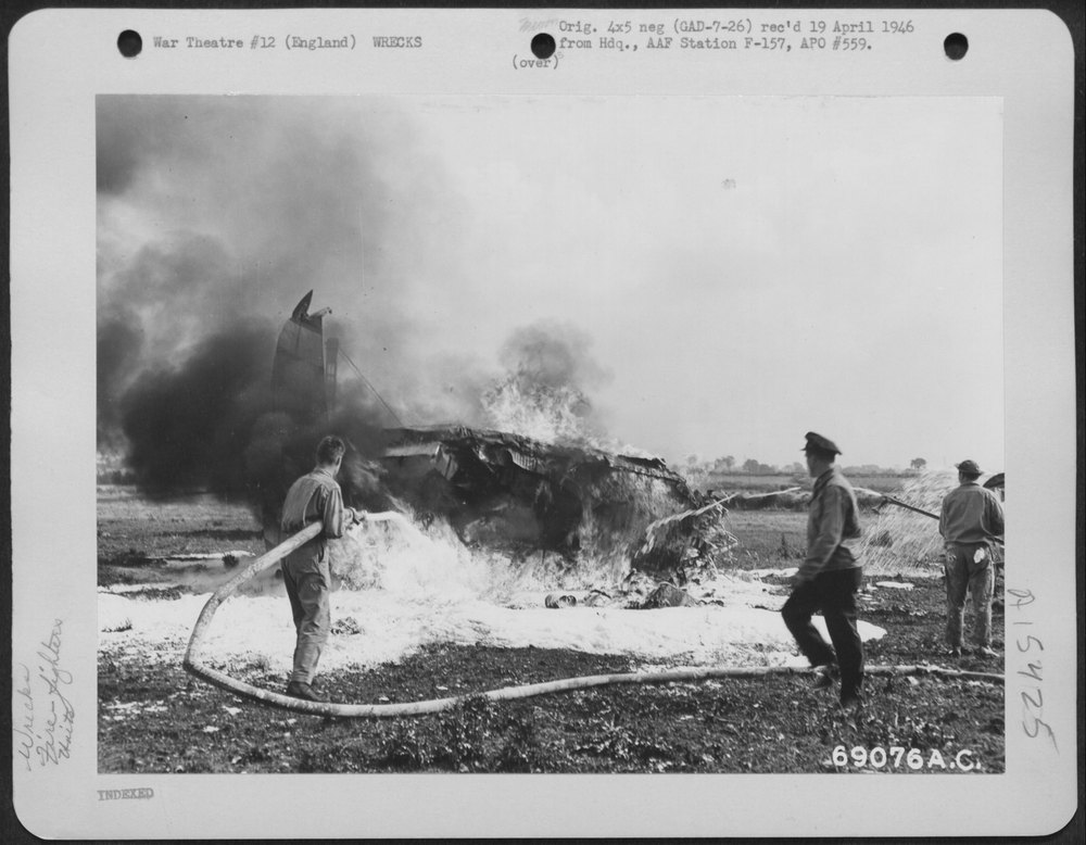 P47 Crash At England Base