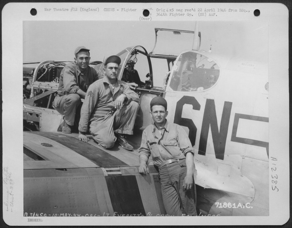 P51 crew at Fowlmere Airfield