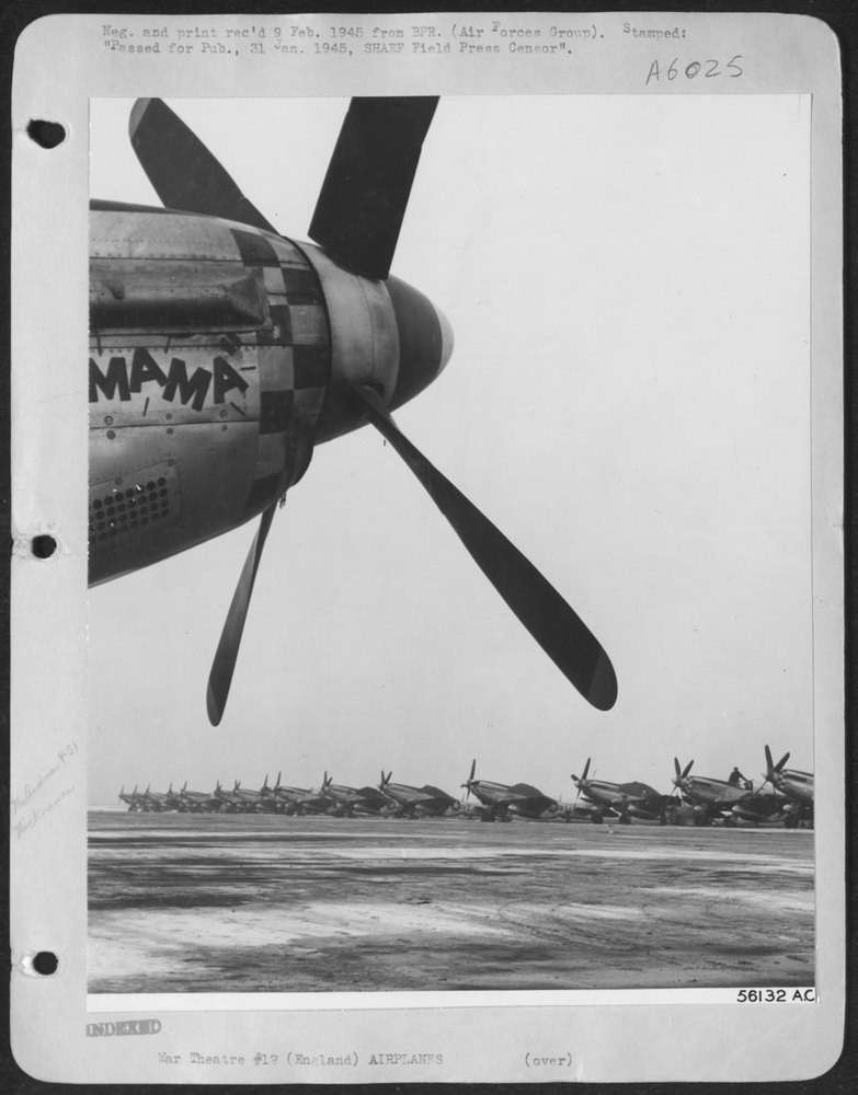 P51 Mustangs at 8th Air Force base