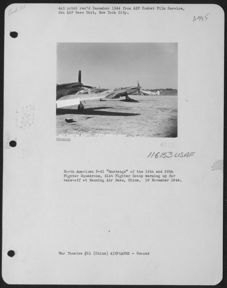 P51 Mustangs at Nanking Air Base